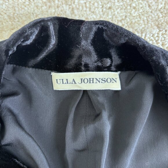 Ulla Johnson Black Velvet Polka Dot Blazer - Picture 2 of 4